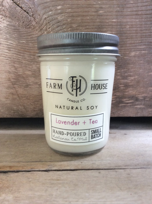 Lavender + Tea Natural Soy Candle by Farm House Candle Co.