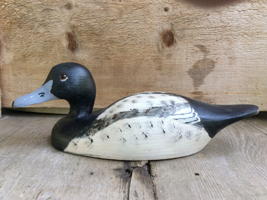 Hand Carved Bluebill by Tom Harrison