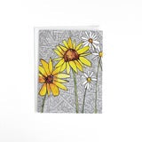 Sunflowers and Daisies Card by Katie Eberts