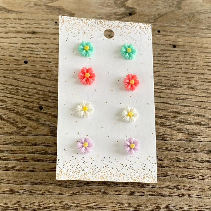 Daisy Stud Earring Four Pack by Earring Boutique