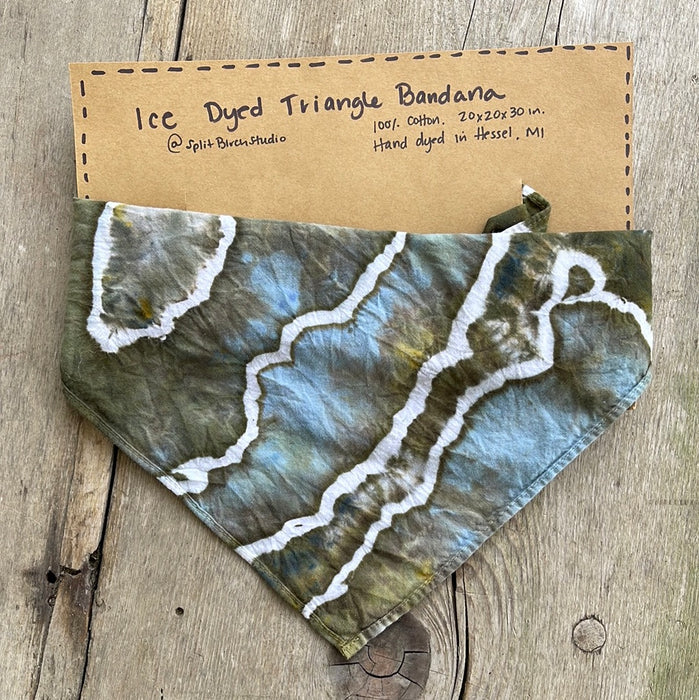 Iced Dyed Triangle Bandanna by Split Birch Studio