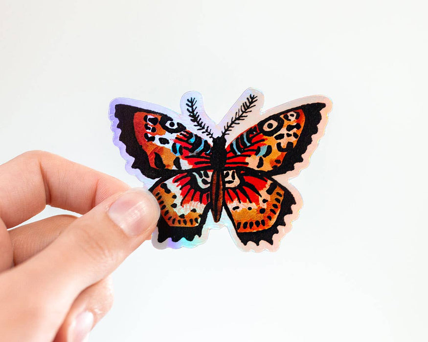 Holographic Butterfly Sticker by Wildship Studio