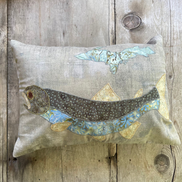Fish Appliqued Pillow by Kaydee’s Keeper