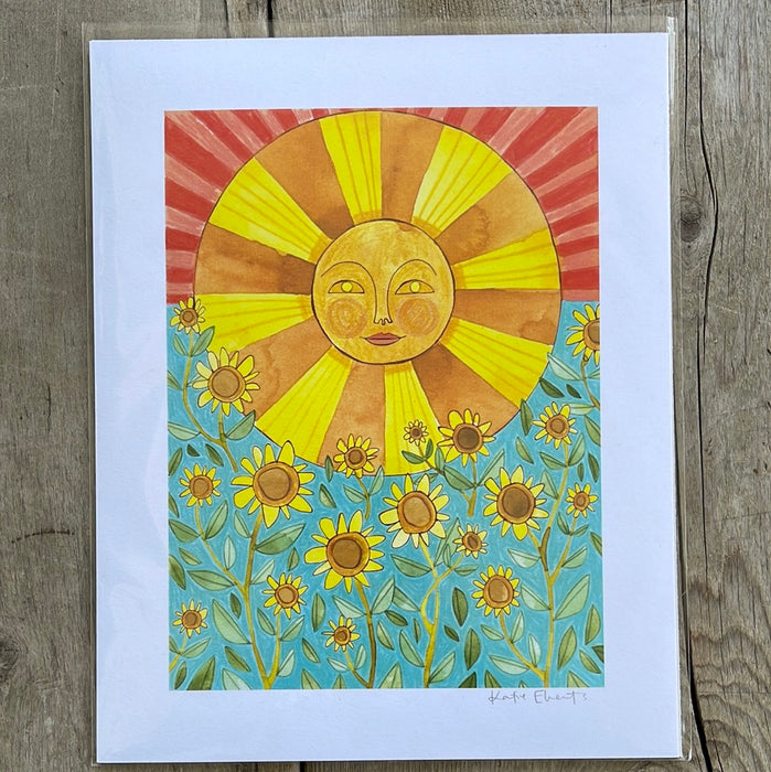 Sunflowers and Sun by Katie Eberts