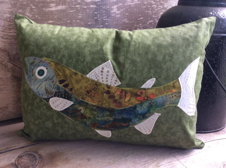 Fish Appliqued Pillow by Kaydee’s Keeper