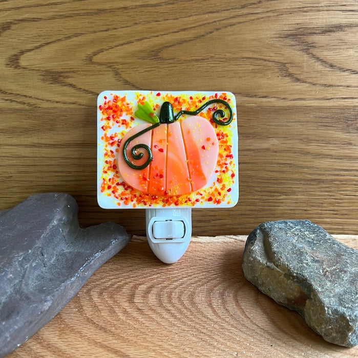 Festive Pumpkin Night Light by CristyGlass