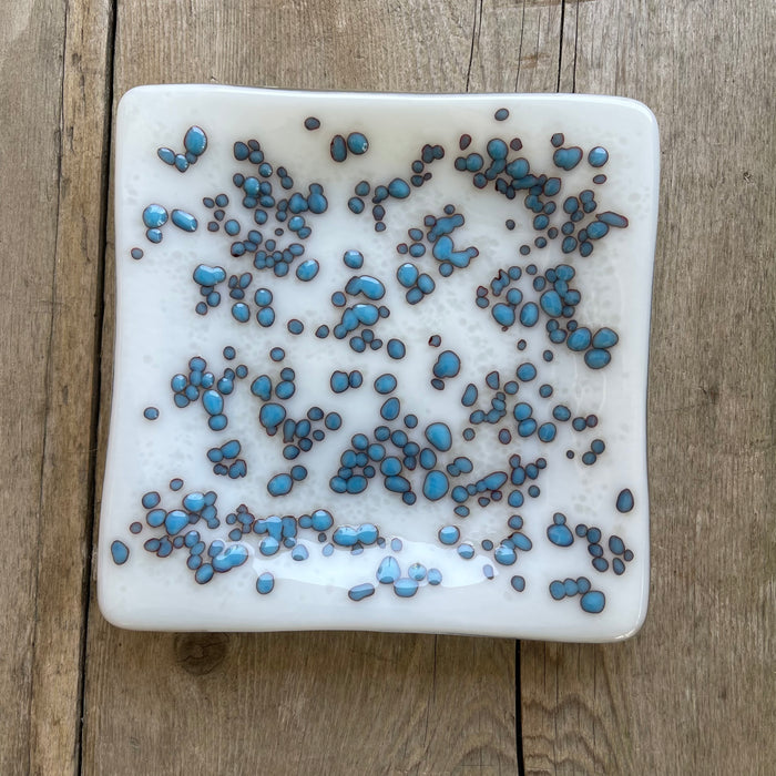 Blue Bubbles Trinket Dish by CristyGlass