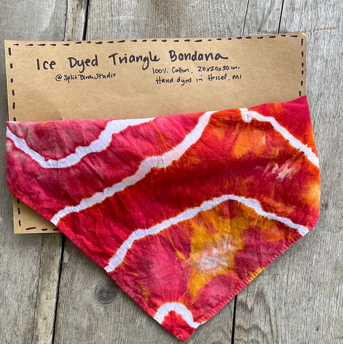 Iced Dyed Triangle Bandanna by Split Birch Studio