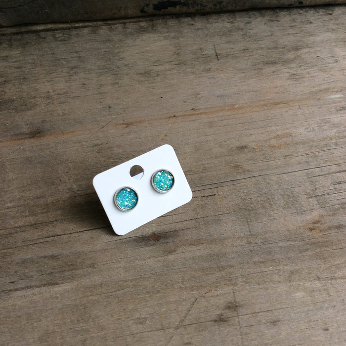 Multicolored Druzy Studs by Earring Boutique