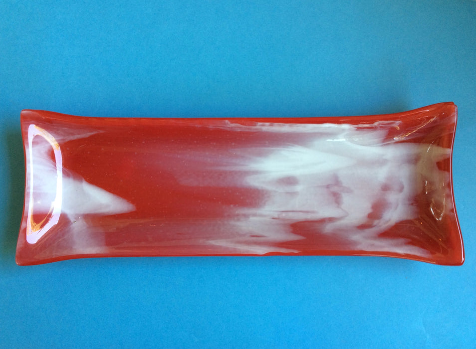 Large Red Sushi Candle Plate by CristyGlass